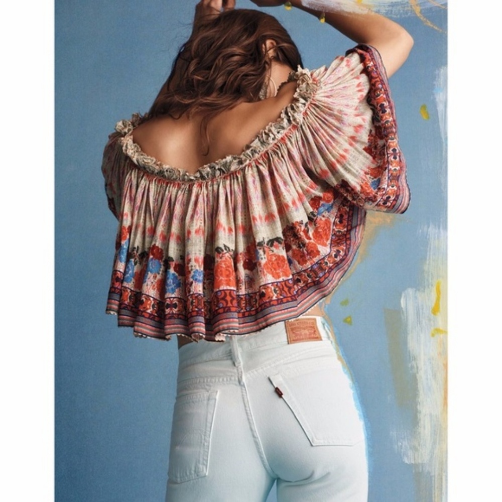 NEW Anthropologie Villa Midi Top size L new with tag nwt - Picture 6 of 11